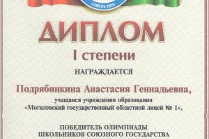 «Россия и Беларусь: историческая и духовная общность» 10 олимпиада